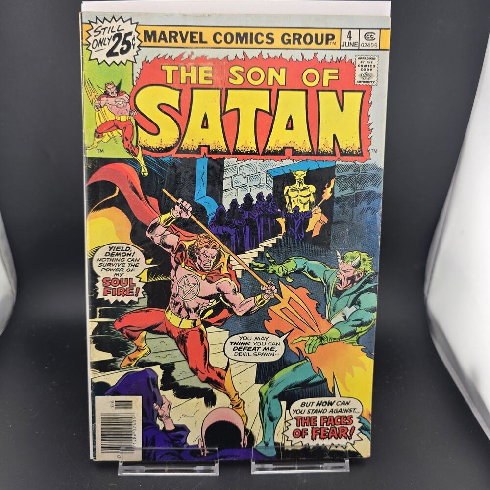 SON OF SATAN 4 Marvel Comics 1976 FN/VF 7.0 Daimon Hellstrom Bronze Age Horror